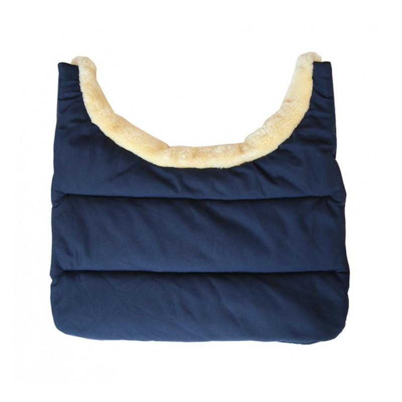 Bib mouton protège poitrail hiver cheval marine