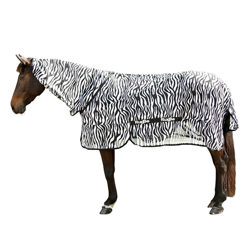 Couverture anti-mouche cheval RugBe Stable Pro avec couvre-cou zebra - Le Paturon