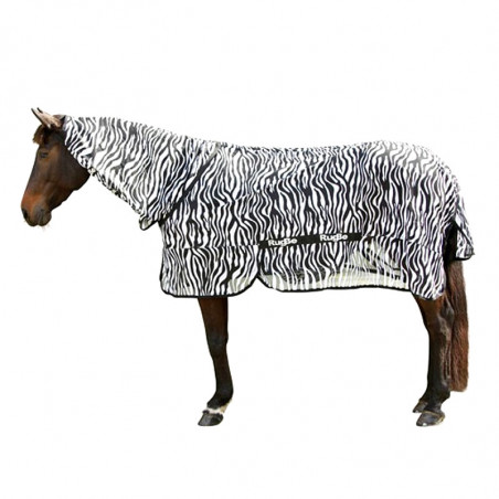Couverture anti-mouche cheval RugBe Stable Pro avec couvre-cou zebra - Le Paturon