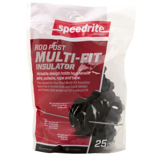 Isolateur W Multi-Fit pour piquet rond Speedrite clôture cheval lot de 25 - Le Paturon