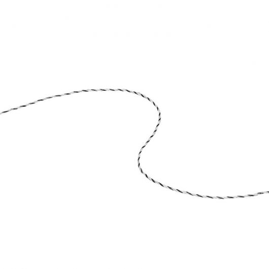 Tresse électroplastique Premium 3mm Speedrite blanc/noir en bobine 200m clôture cheval - Le Paturon