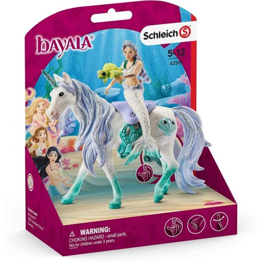 Sirène sur licorne de mer Schleich